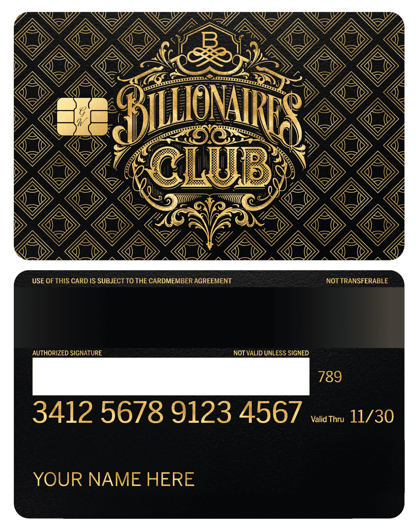 Luxury Billionaires Club metal card designed for elite executives and entrepreneurs