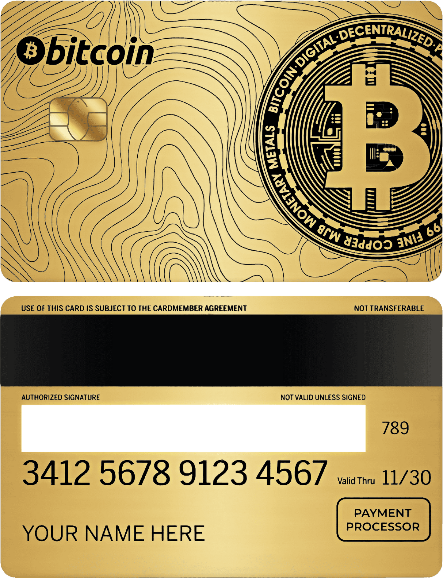 High-end Bitcoin Enthusiast metal card crafted for global crypto investors