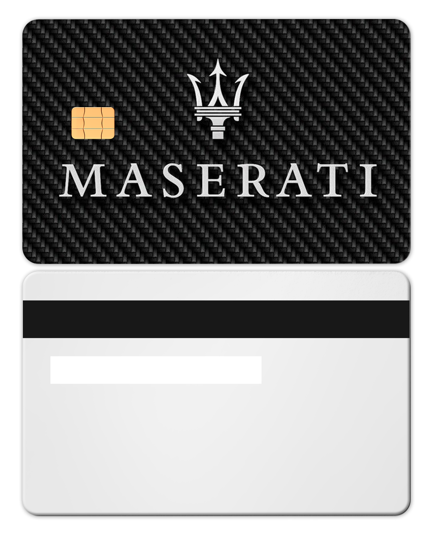 Premium Maserati metal card with elite engraved design, high-end custom metal card for international collectors