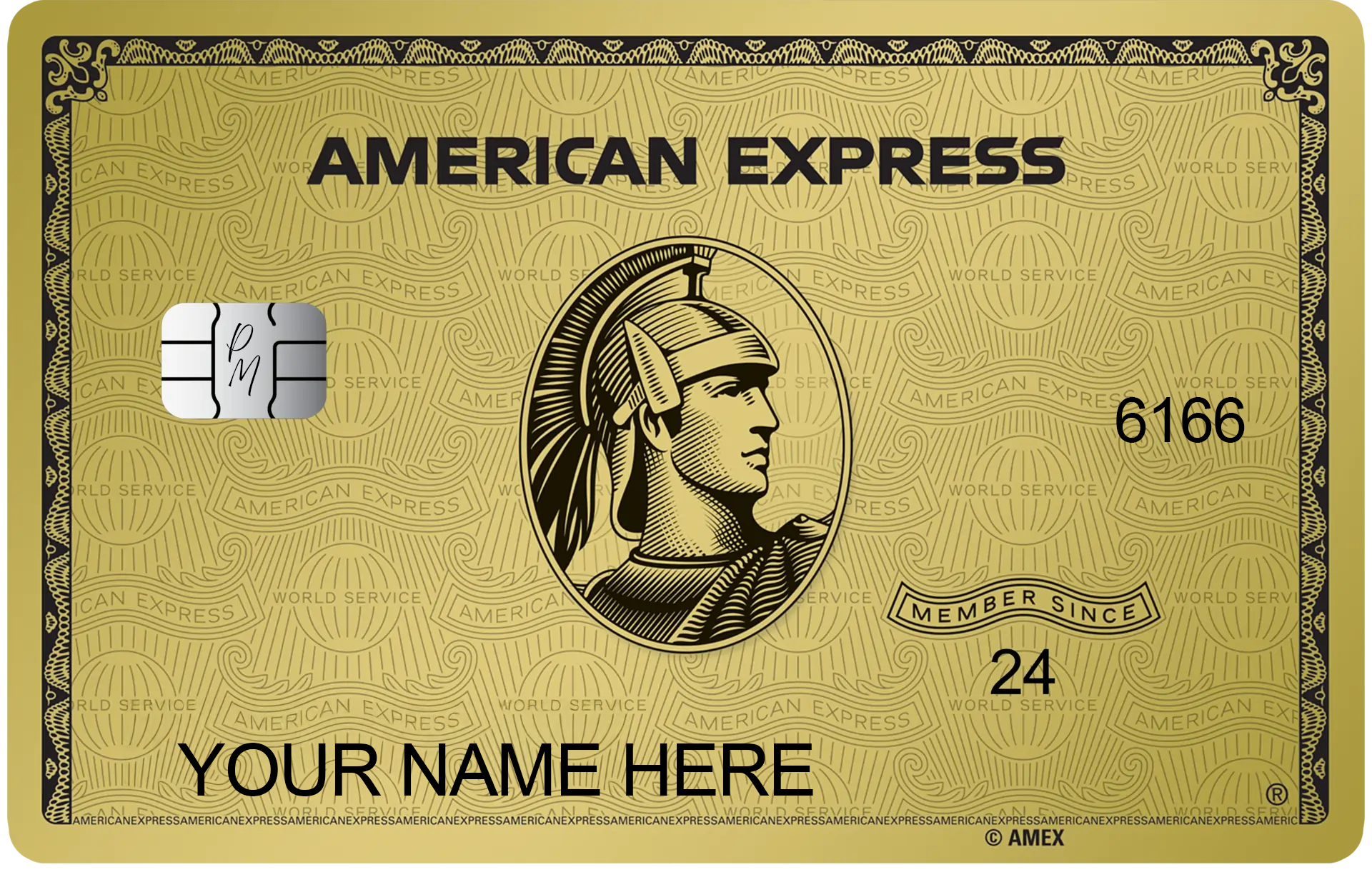 Gold AMEX metal card by Gold Wraps, premium gold stainless steel luxury card