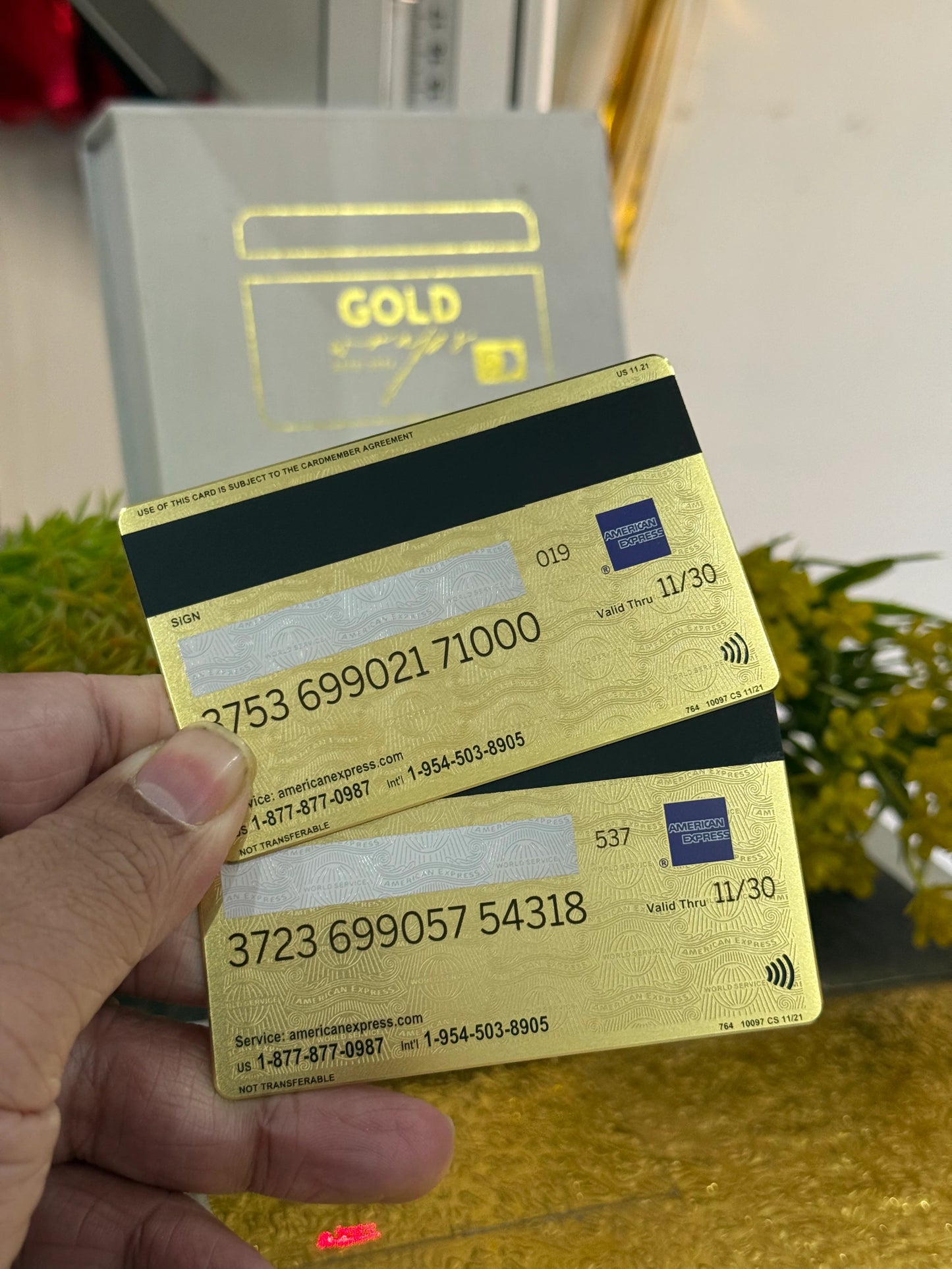Gold AMEX Metal Card