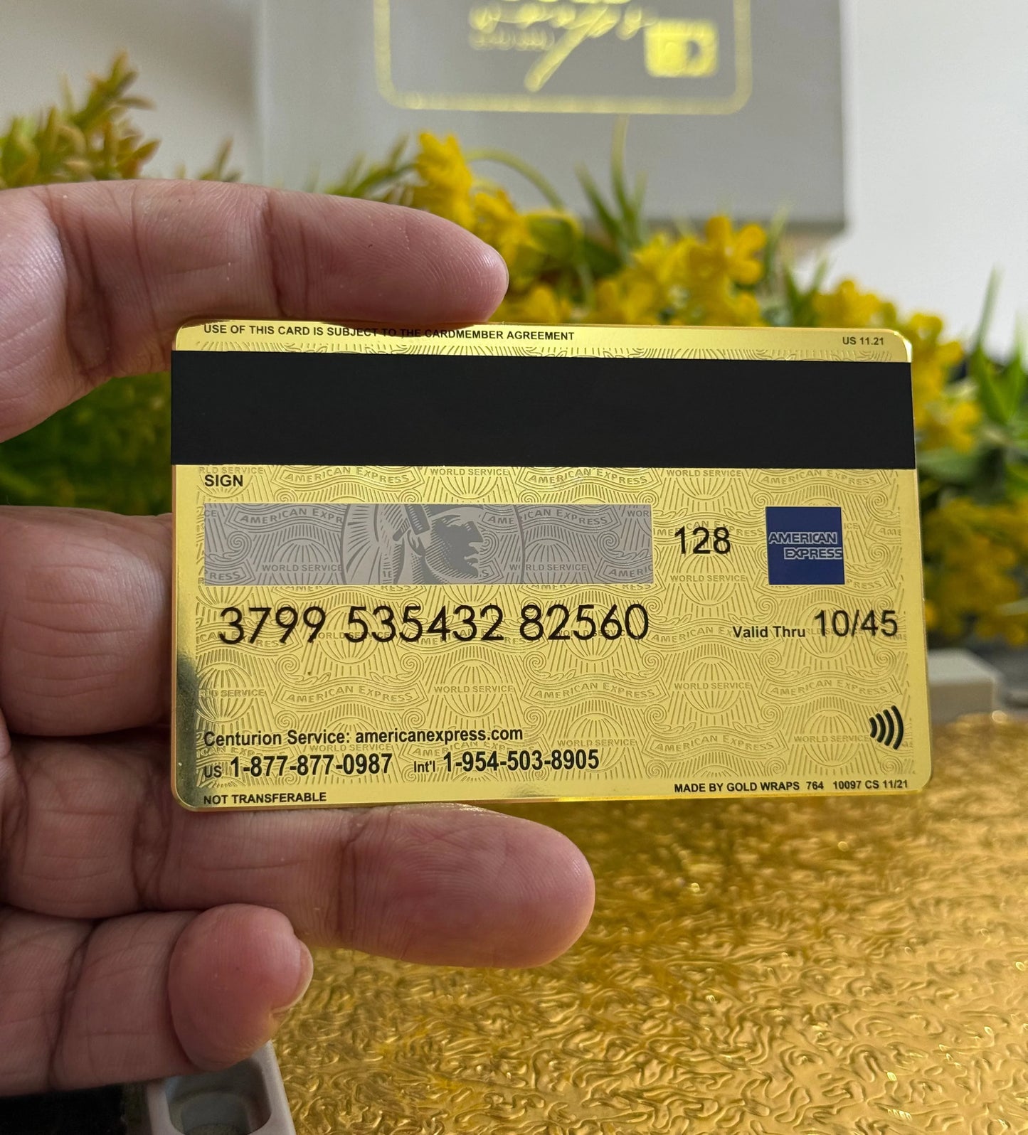 24K Gold AMEX Metal Card