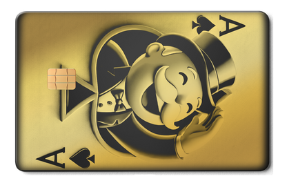 Ace of Monopoly metal card by Gold Wraps, stainless steel crossover design