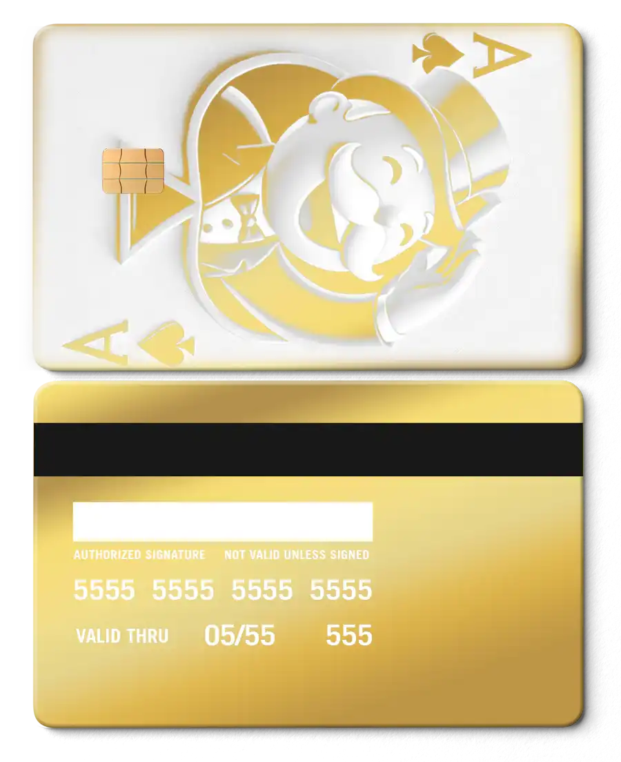 Luxury Ace Of Monopoly metal card featuring sleek engraved metal card styling for elite global clients