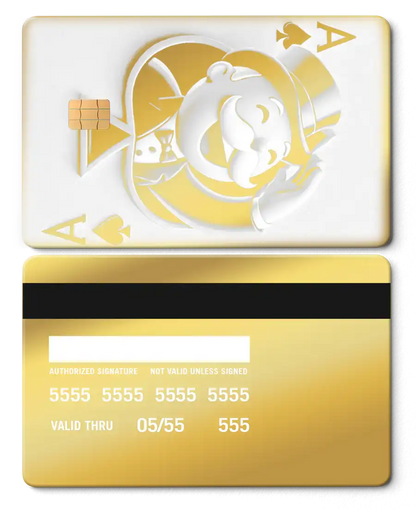 Luxury Ace Of Monopoly metal card featuring sleek engraved metal card styling for elite global clients