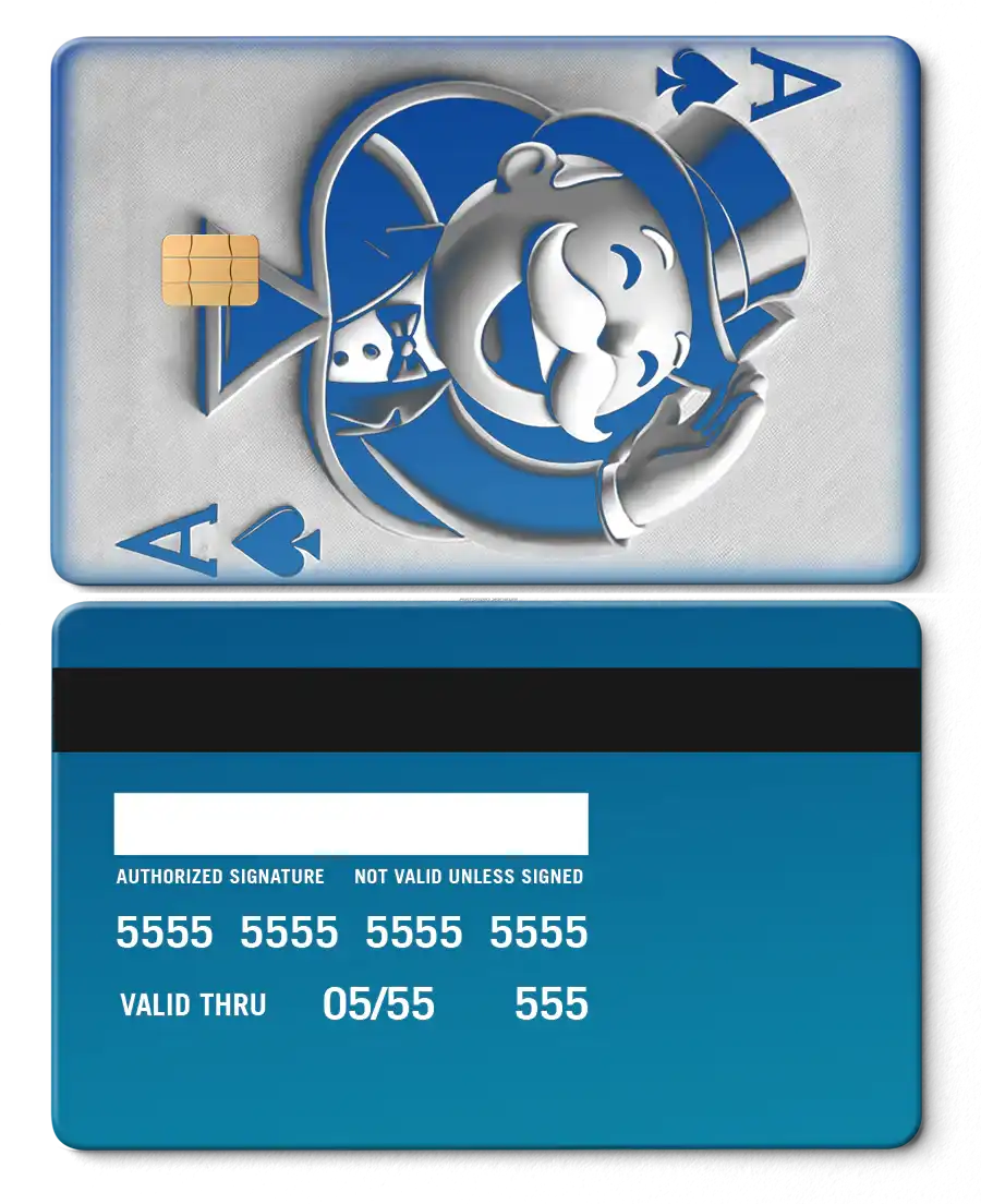 Luxury Ace Of Monopoly metal card with sleek metal card construction and elite international appeal