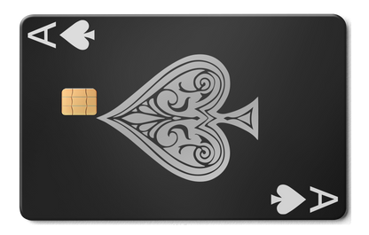 Ace of Spades metal card by Gold Wraps, premium stainless steel playing card design
