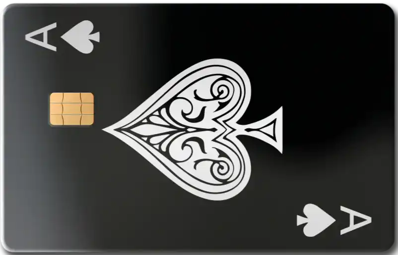 Premium Ace of Spades metal card with modern metal card styling and high-end luxury design