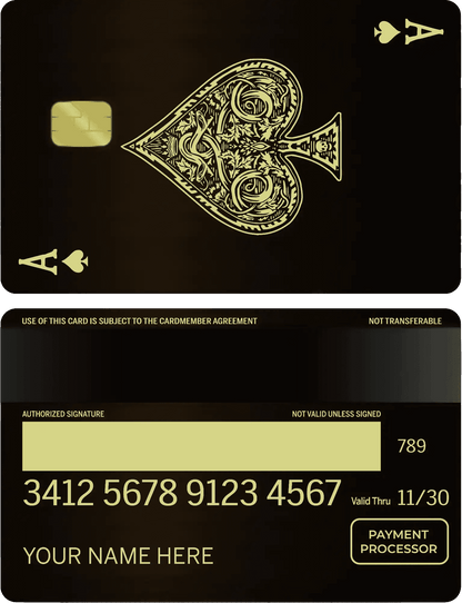 Premium Ace vertical metal card designed for international custom metal card clients