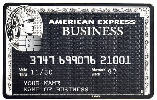 Black Business AMEX metal card by Gold Wraps, premium matte black stainless steel professional card