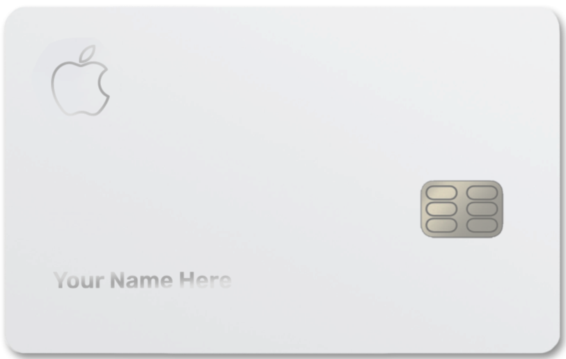 Apple metal card by Gold Wraps, minimalist white premium stainless steel card