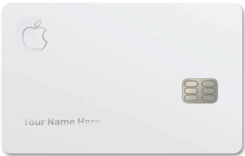 Apple metal card by Gold Wraps, minimalist white premium stainless steel card