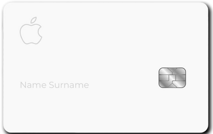 Titanium-style Apple metal card with modern luxury metal card design and high-end international finish
