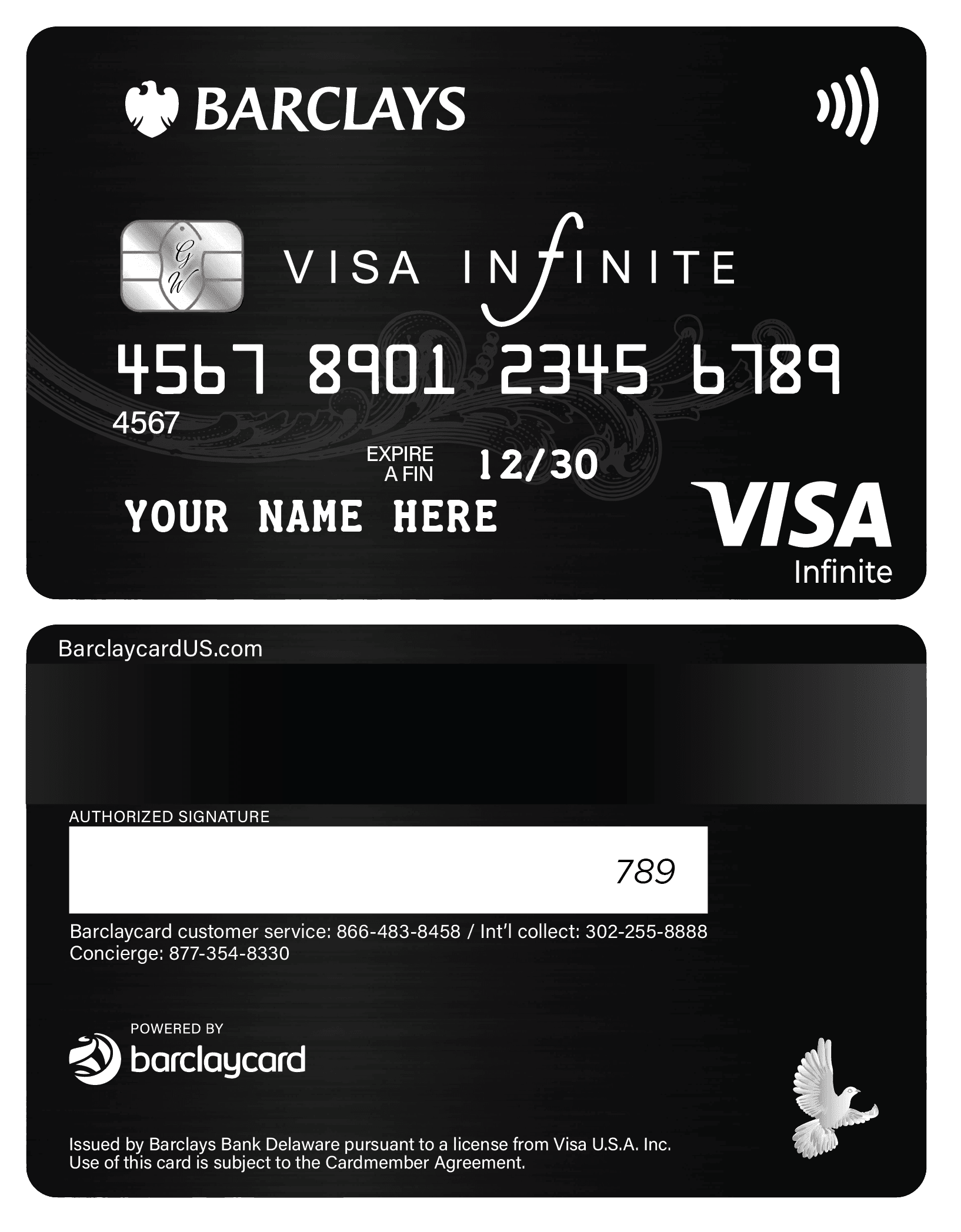Luxury Barclays metal card with sophisticated corporate styling