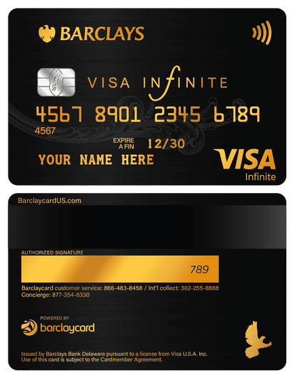 Exclusive Barclays metal card designed for premium banking clients