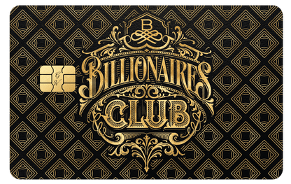 Billionaire's Club metal card by Gold Wraps, premium stainless steel wealth card
