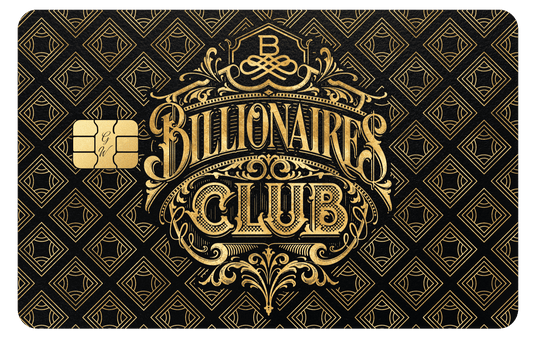 Billionaire's Club metal card by Gold Wraps, premium stainless steel wealth card