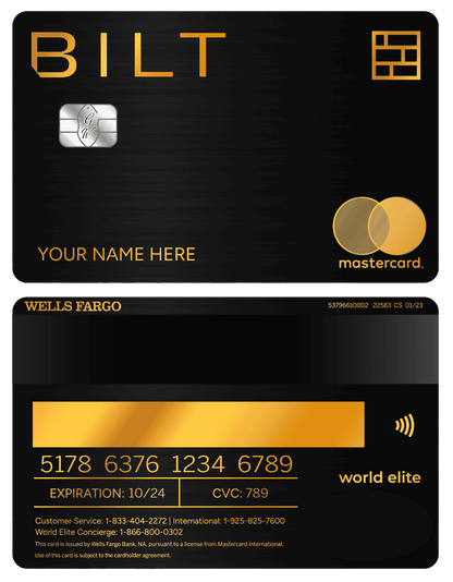 xclusive BILT metal card designed for premium banking and finance clients