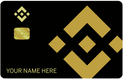 Binance metal card by Gold Wraps, premium stainless steel crypto exchange card