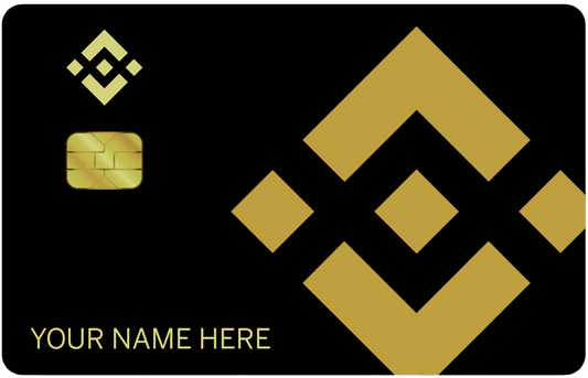 Binance metal card by Gold Wraps, premium stainless steel crypto exchange card