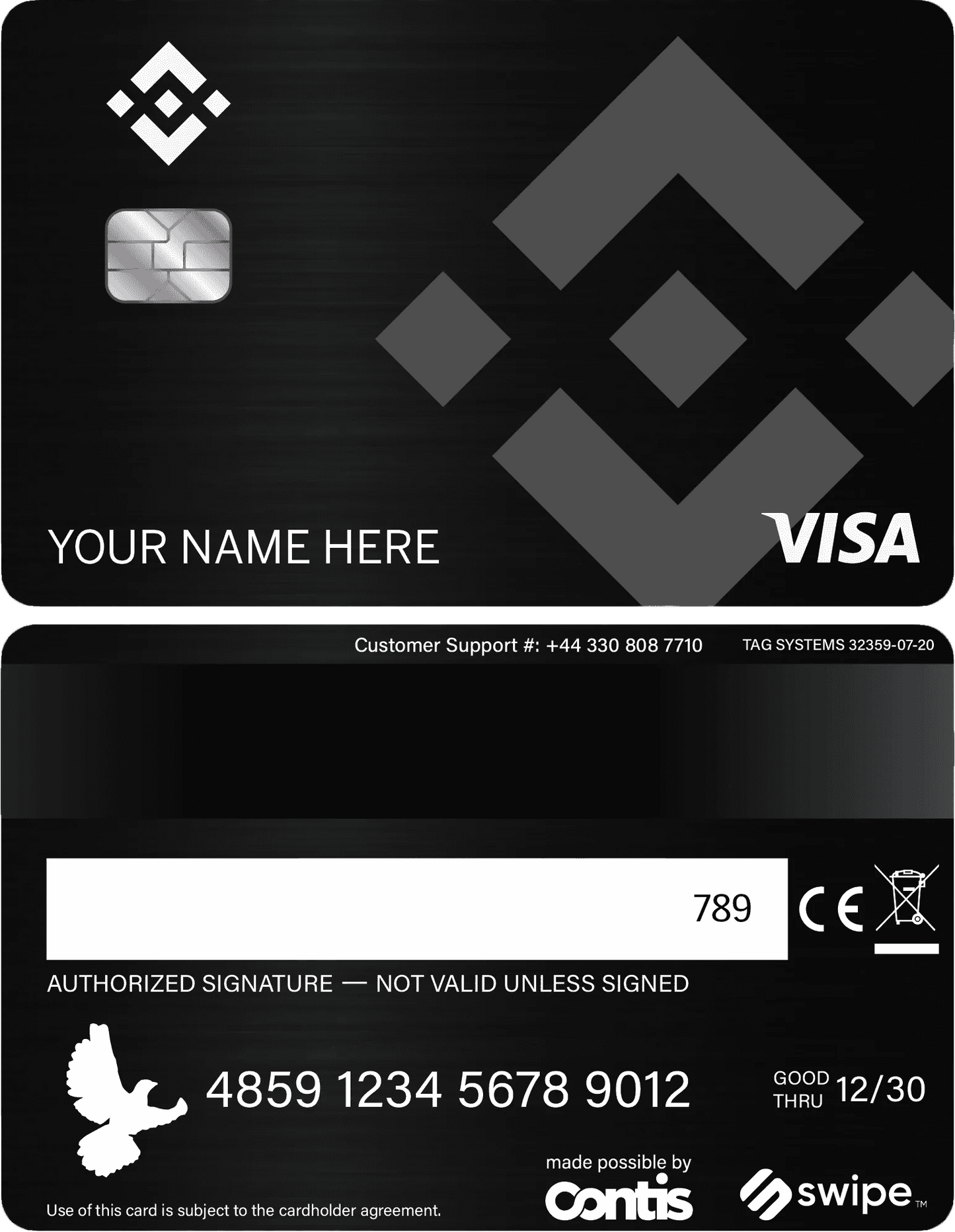 Exclusive Binance metal card with high-end engraved cryptocurrency artwork