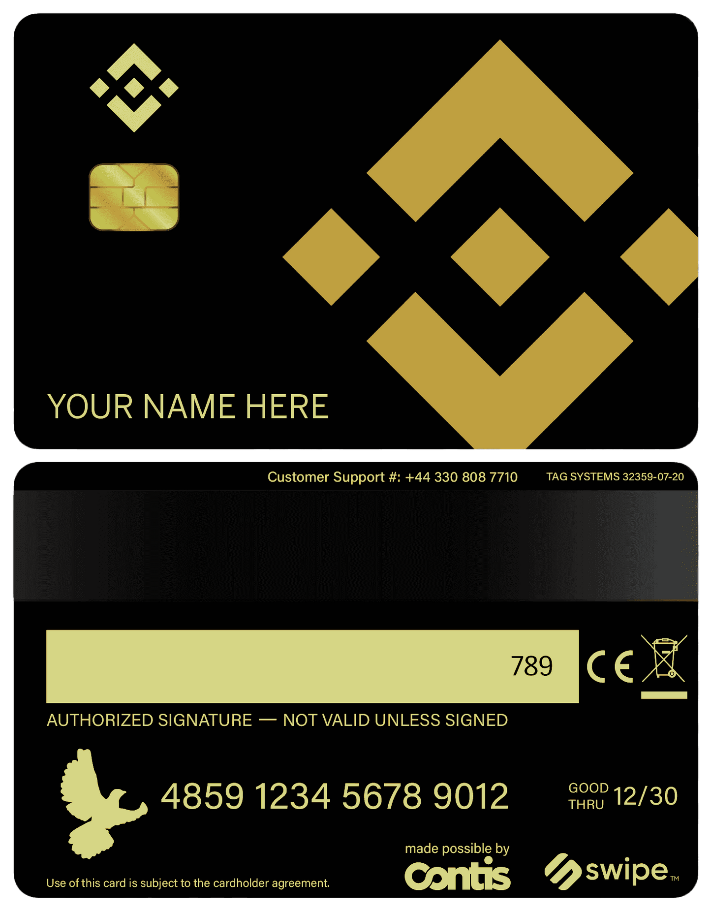 Premium Binance metal card designed for global crypto investors and professionals