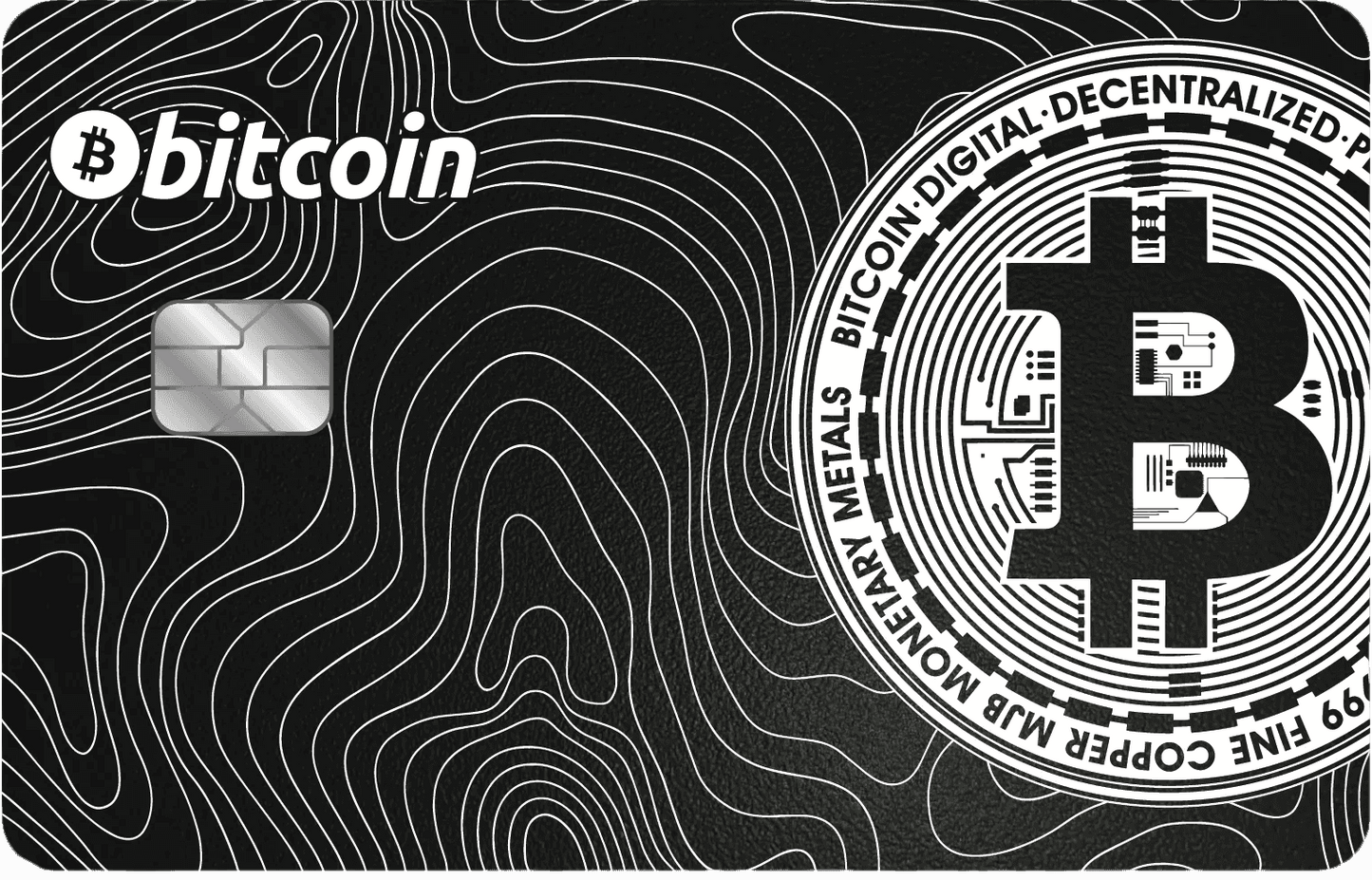 Luxury Bitcoin Enthusiast metal card featuring modern cryptocurrency artwork