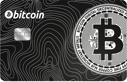 Luxury Bitcoin Enthusiast metal card featuring modern cryptocurrency artwork