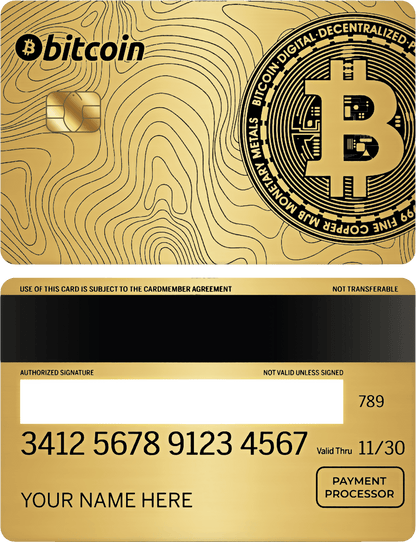 High-end Bitcoin Enthusiast metal card crafted for global crypto investors