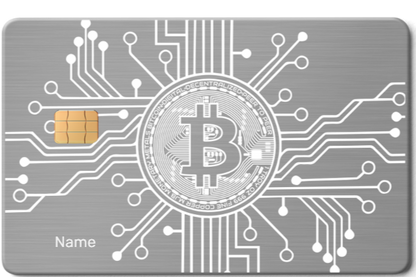 Luxury Bitcoin metal card with sleek metal card construction and elite international cryptocurrency appeal
