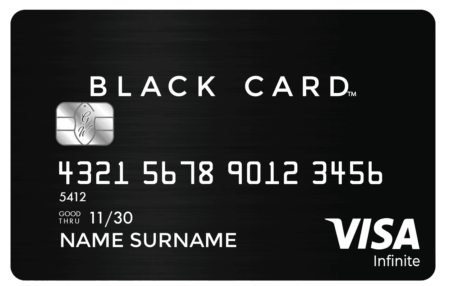 Black Card metal card by Gold Wraps, premium matte black stainless steel card