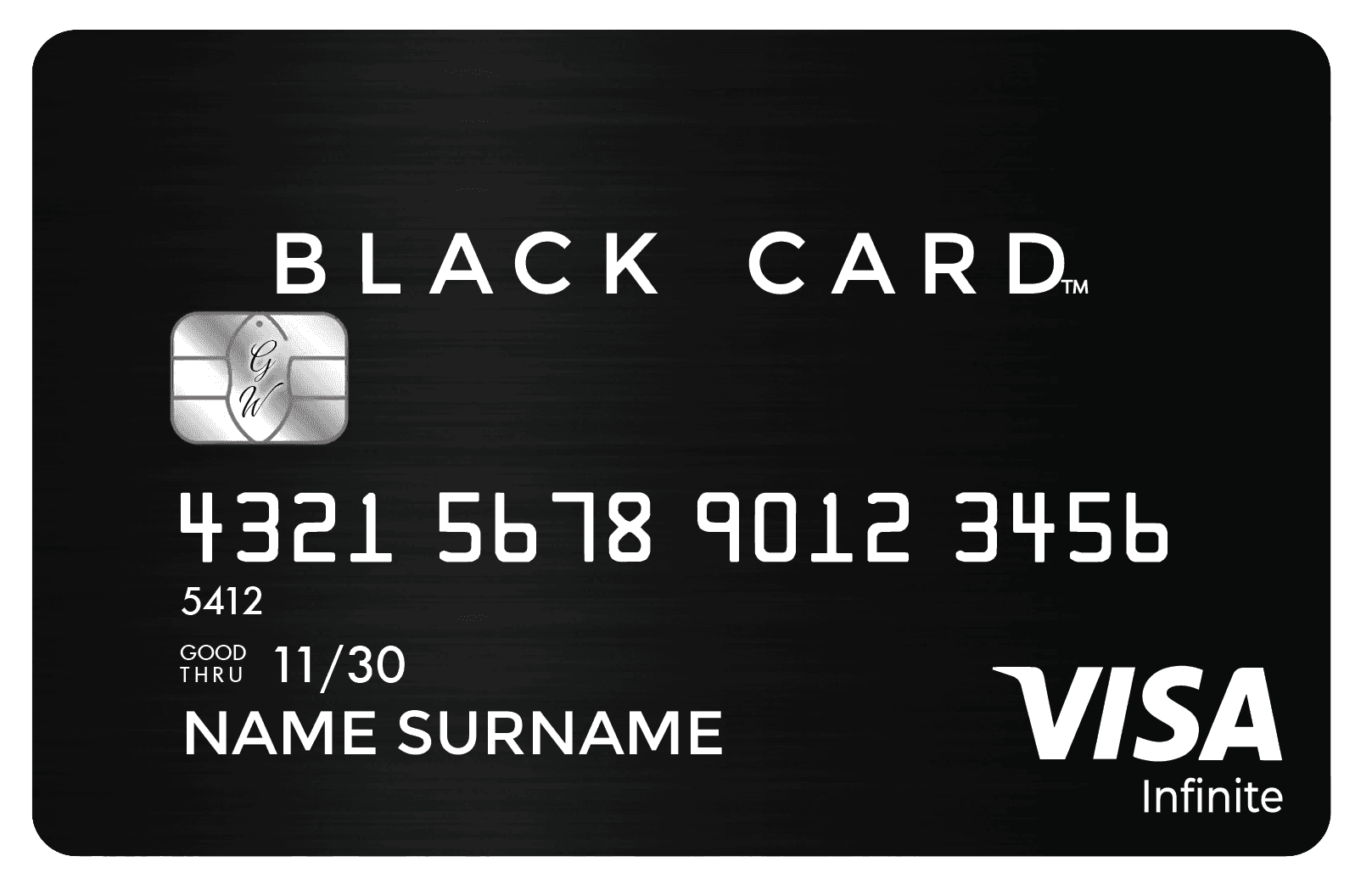 Black Card metal card by Gold Wraps, premium matte black stainless steel card
