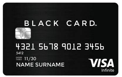 Black Card metal card by Gold Wraps, premium matte black stainless steel card