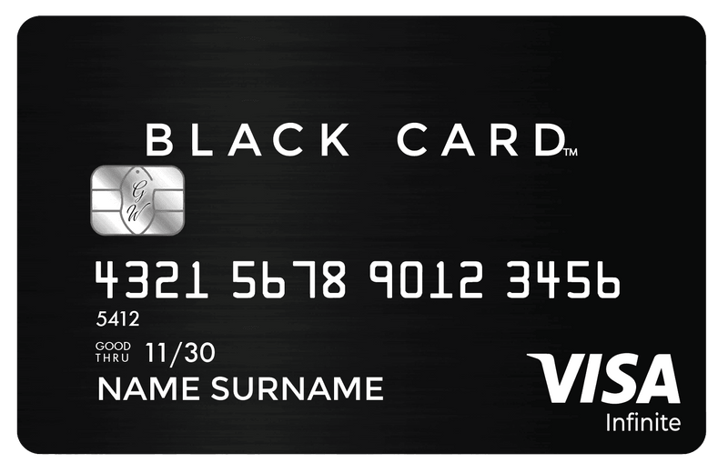 Black Card metal card by Gold Wraps, premium matte black stainless steel card