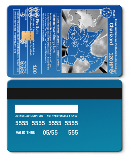 Elite Charizard metal card featuring engraved metal card details and luxury international color appeal