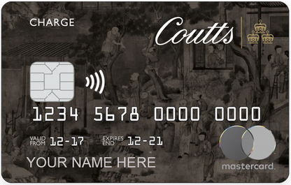 Coutts Silk metal card by Gold Wraps, premium black stainless steel with silk-texture finish