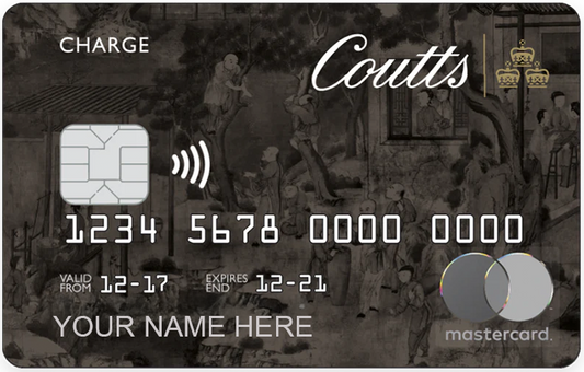 Coutts Silk metal card by Gold Wraps, premium black stainless steel with silk-texture finish