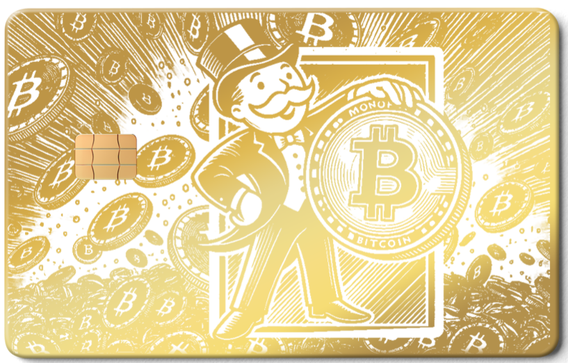 Exclusive Crypto Monopoly metal card with sophisticated metal card finish and premium international collector appeal