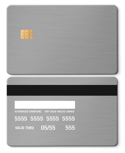 Premium Customize Your Own metal card with sleek metal card styling and multiple color variations