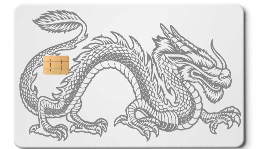 Elite Dragon metal card with high-end metal card finish, modern design, and multiple color variations for international clients