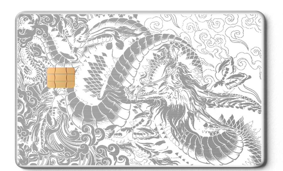 Exclusive Dragon of the East metal card with premium metal card craftsmanship and vibrant luxury color options for global collectors