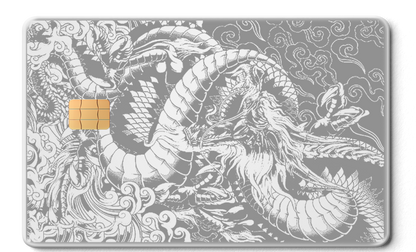 Premium Dragon of the East metal card with sleek metal card construction, vibrant color variations, and luxurious design for global collectors