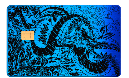Elite Dragon of the East metal card featuring engraved metal card details and luxury international color appeal