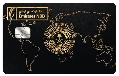 Emirates NBD metal card by Gold Wraps, premium stainless steel Gulf banking card