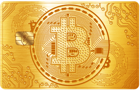 Gold Bitcoin metal card by Gold Wraps, premium gold stainless steel crypto card
