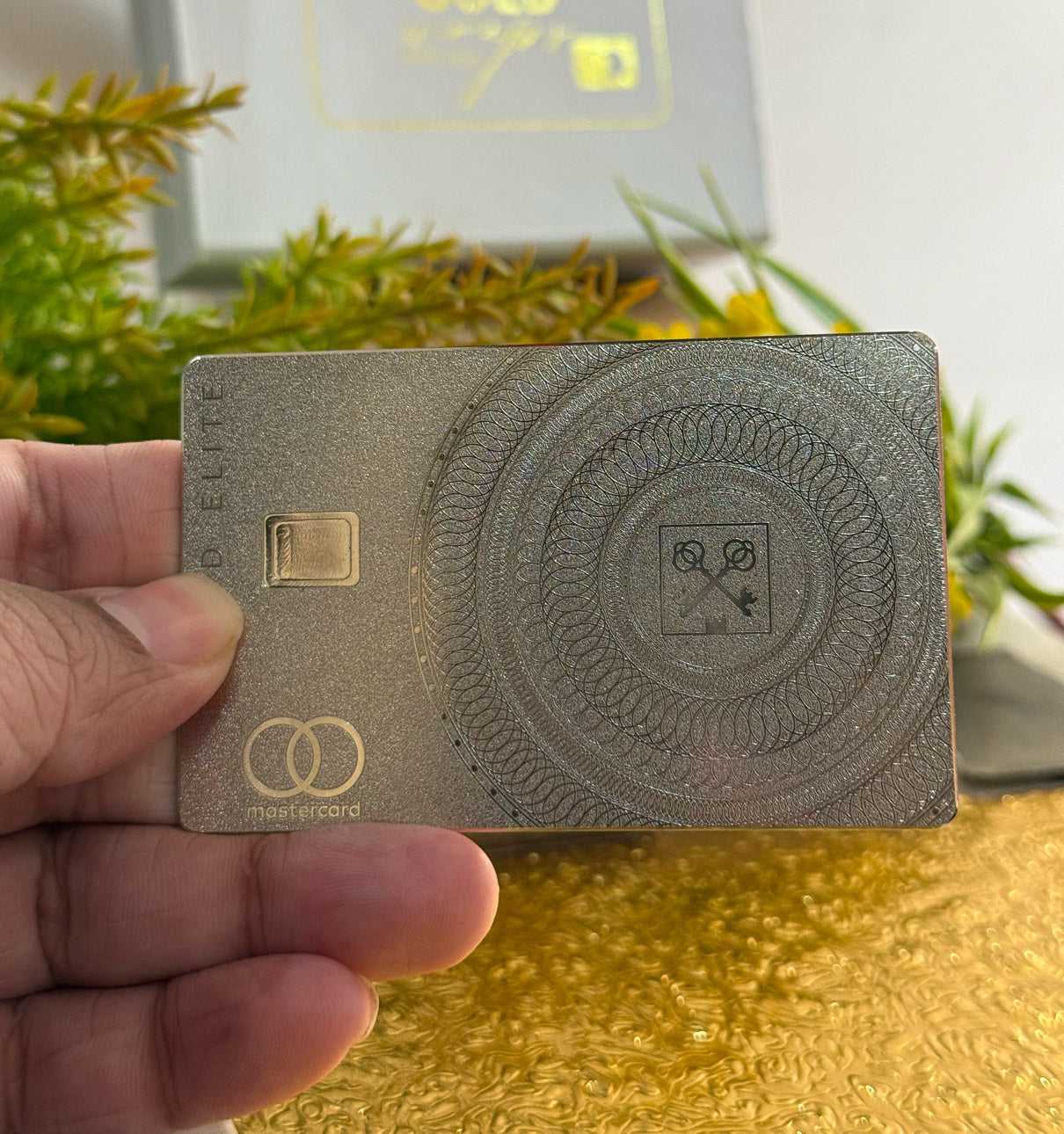Luxury Goldman Lampe silver metal card featuring high-end engraved corporate styling
