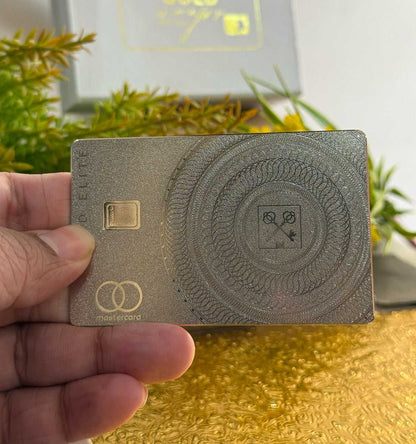 Luxury Goldman Lampe silver metal card featuring high-end engraved corporate styling