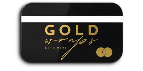 Gold Wraps logo – premium custom metal cards brand serving international clients