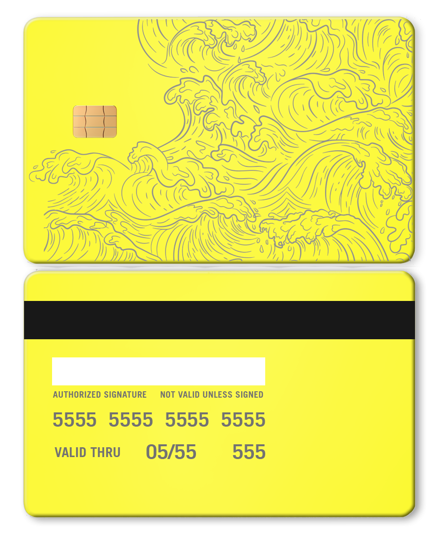 High-end Hokusai Wave metal card with premium metal card construction and elite international color variations