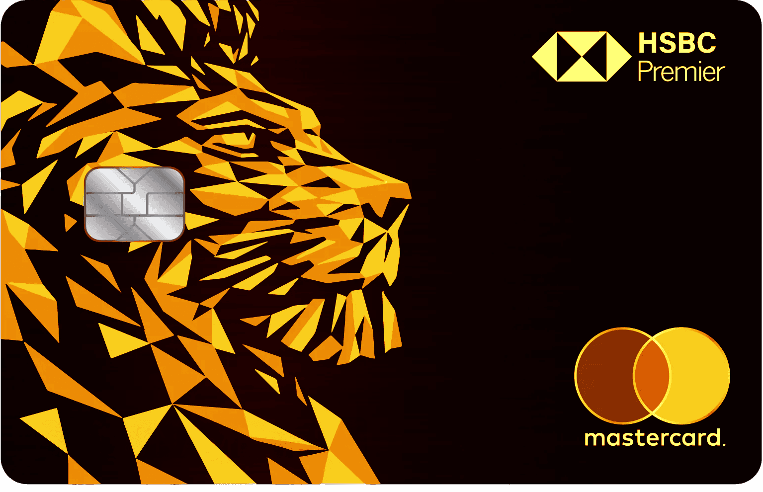 HSBC Lion metal card by Gold Wraps, premium stainless steel with lion design
